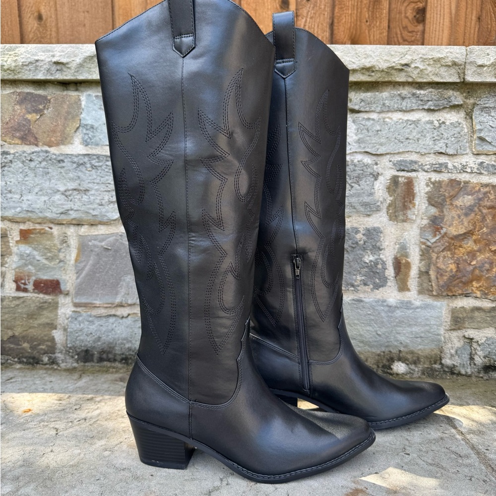 Women's Black Western Cowboy Boots